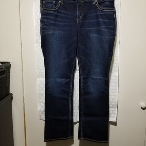 Silver Jeans, Suki Straight, Sz 16/ L 30, Dark wash